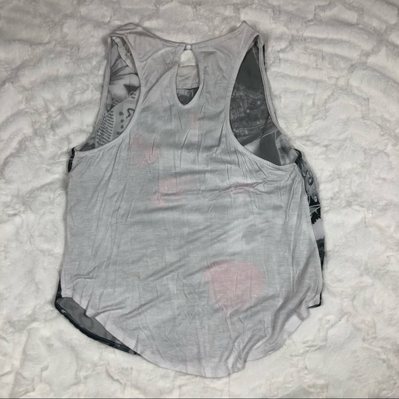 Mauve Love Graphic Beaded Neckline Sleeveless Blouse size M - Picture 10 of 12